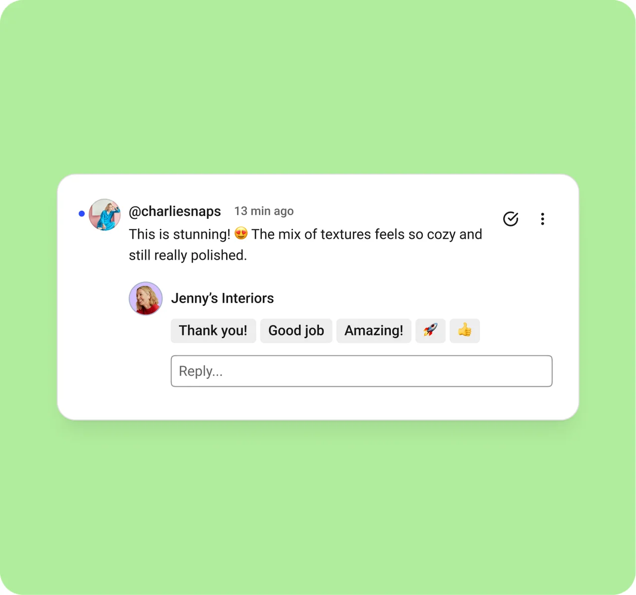 Community Comment Reply