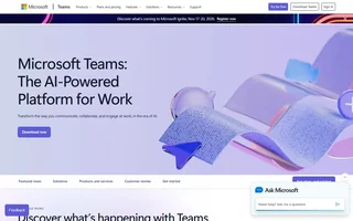 Microsoft Teams Home Page