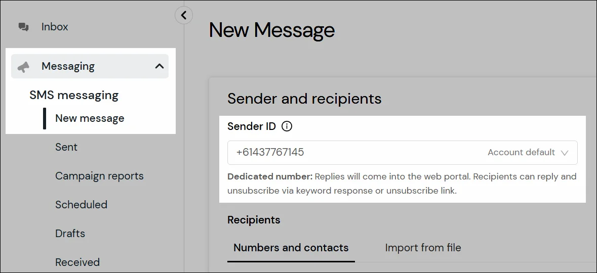 New Sms Message Composer
