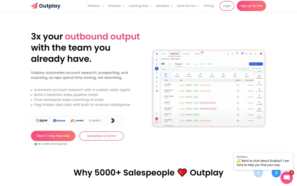 Outplay Homepage With A Sequence Prospect List