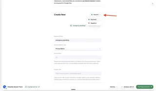 Classify Search Term Panel