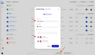 Create Group Account Picker