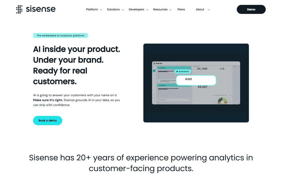 Sisense Homepage With The Ai Assistant Panel