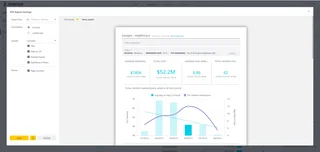 Pdf Report Settings On A Live Dashboard