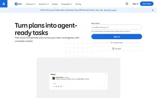 Jira Homepage With Sign Up Form