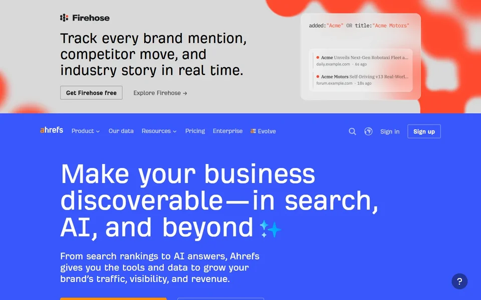 Ahrefs Homepage
