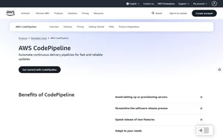 Aws Codepipeline Homepage With Its Benefits List