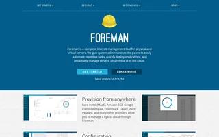 Foreman Homepage With The Product Overview