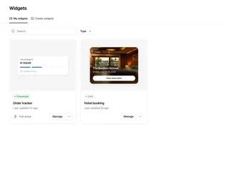 Ai Widget Cards With Status Filters