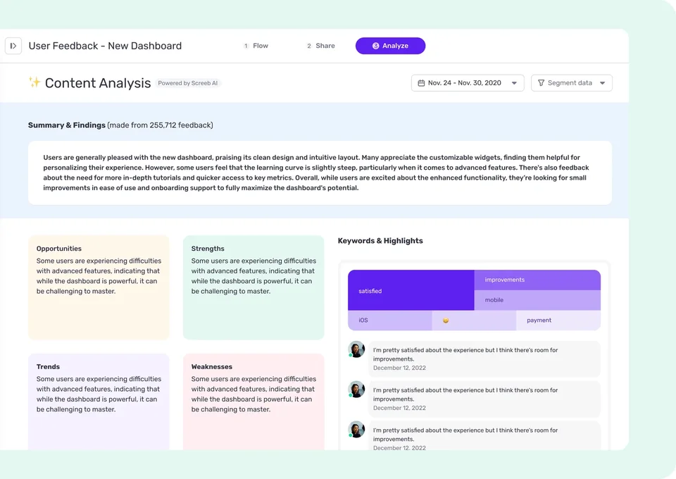 Content Analysis Of User Feedback