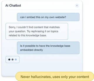 Ai Chatbot Replying From Knowledge Base Content