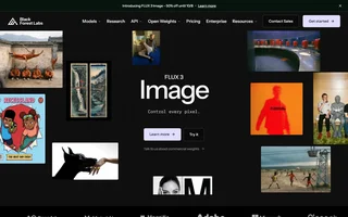 Black Forest Labs Homepage With Flux 3 Image