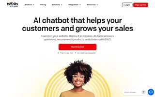 Chatbot Homepage With Ai Agent Headline