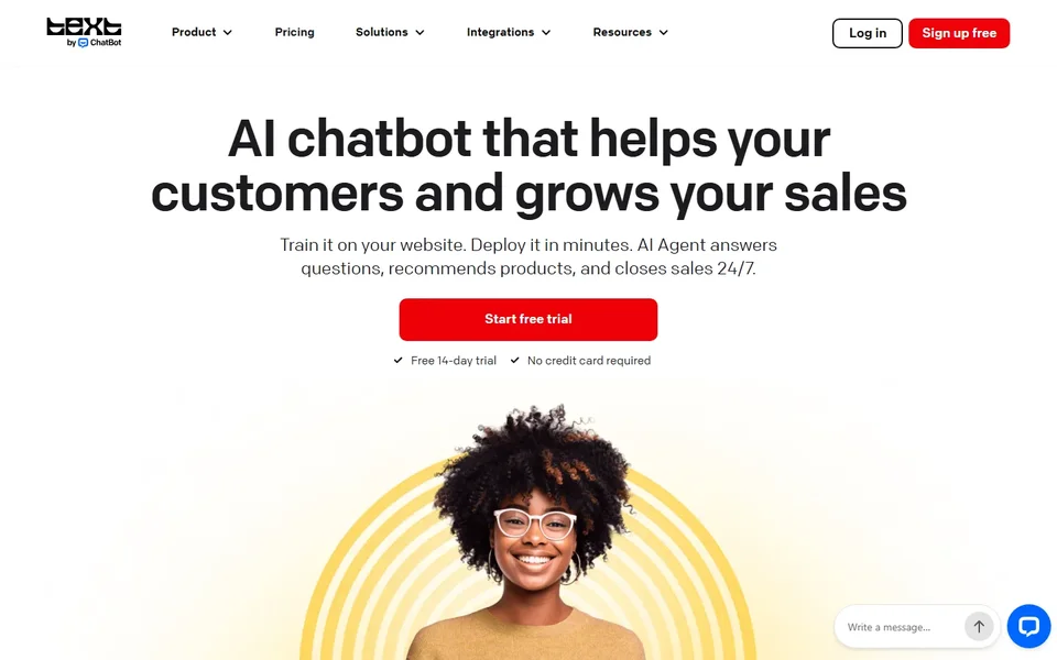 Chatbot Homepage With Ai Agent Headline