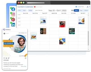 Content Calendar Week View With Scheduled Posts