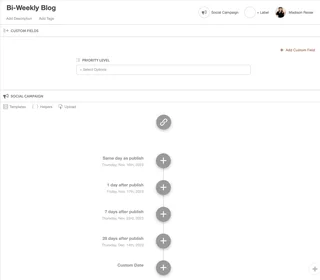 Social Campaign Timeline
