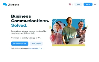 Clicksend Homepage