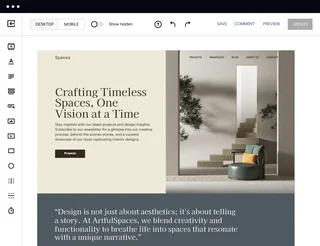Landing Page Builder Canvas