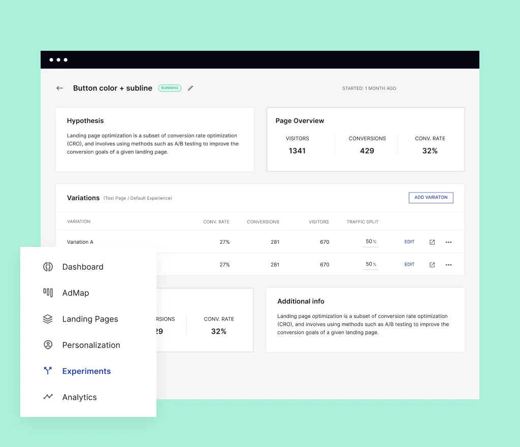 Experiment Dashboard