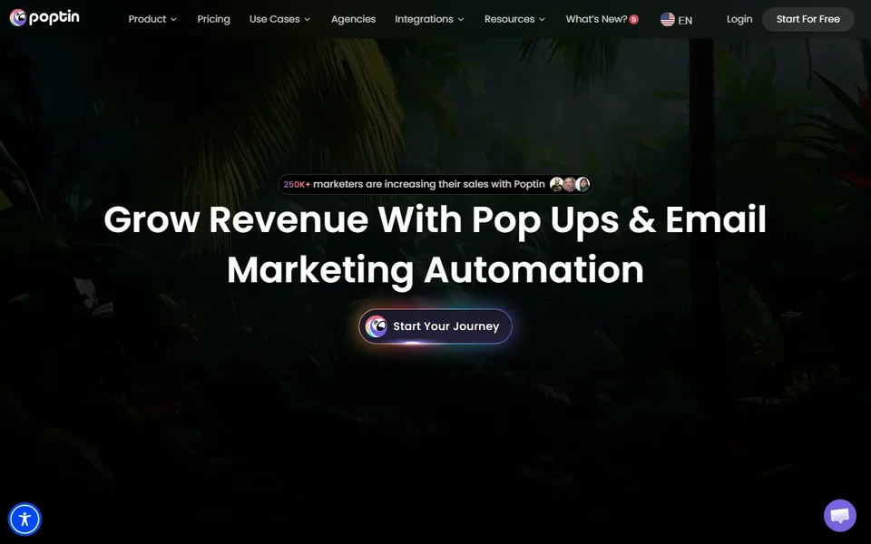 Poptin Homepage