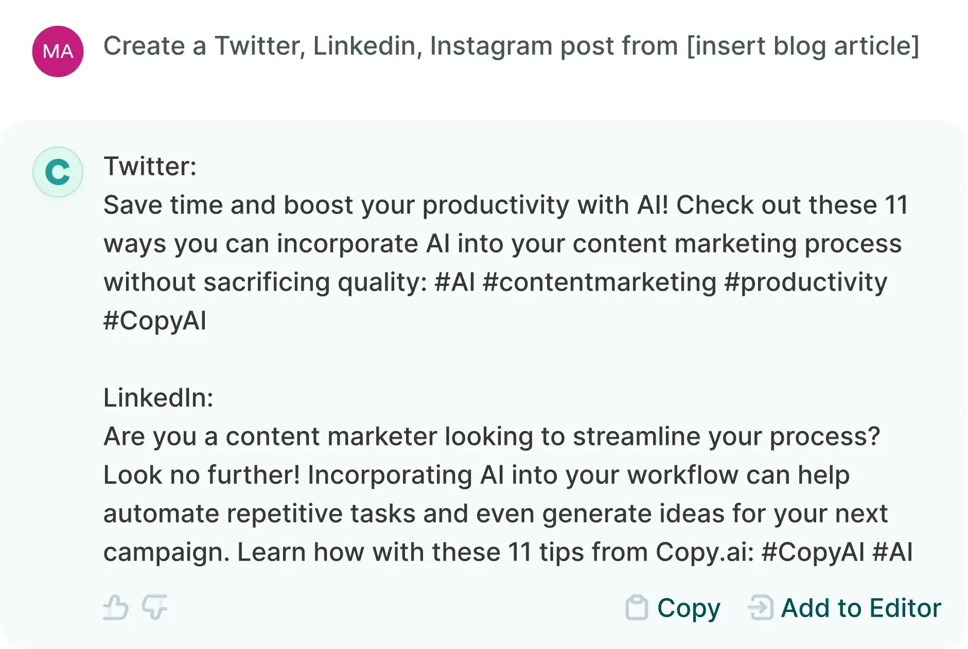 Social Post Generator