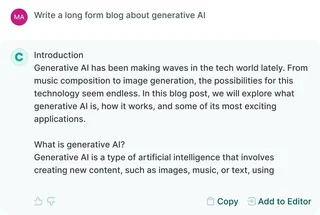 Content Generation Editor