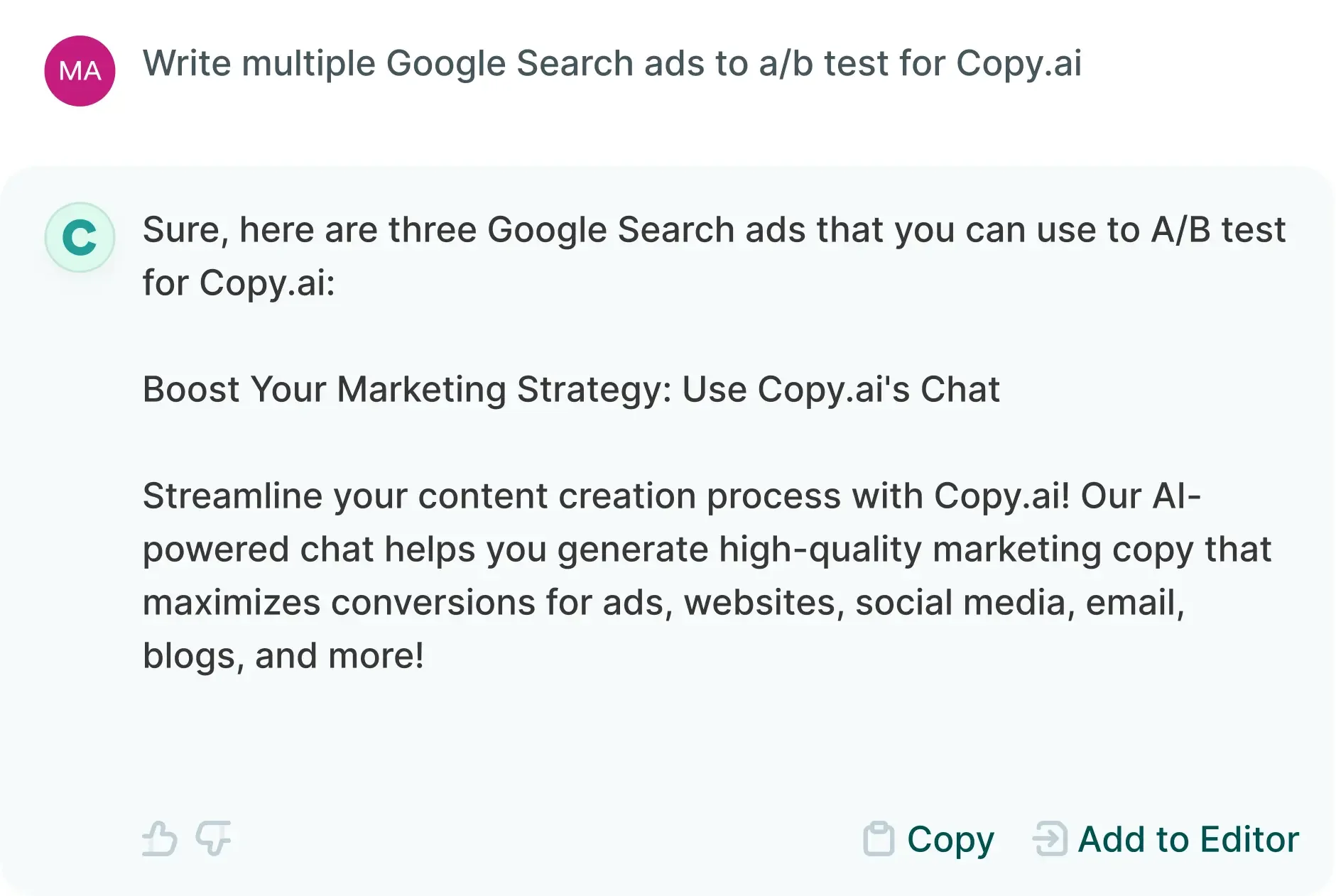 Ad Copy Generator
