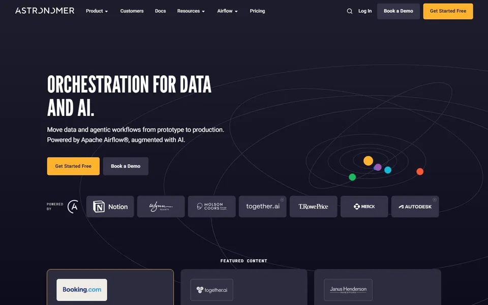 Astronomer Homepage With The Airflow Headline