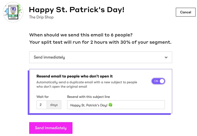 Recipient List With Transactional Toggle