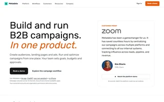 Metadata Homepage With The Campaign Headline