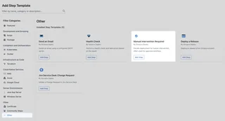 Add Step Template Picker