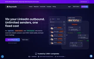 Heyreach Homepage With Inbox And Sequence Demo