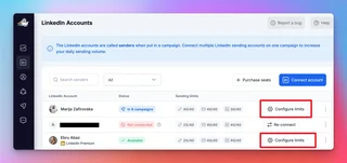 Linkedin Sender Accounts With Sending Limits