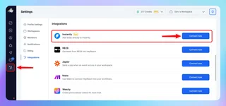 Integrations Settings With Instantly And Zapier