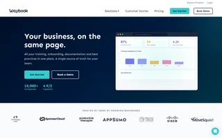 Waybook Homepage With A Training Dashboard