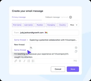Email Step Composer With Merge Fields