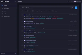 Projects List With Build And Issue Counts