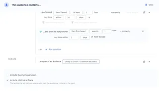 Audience Builder Conditions