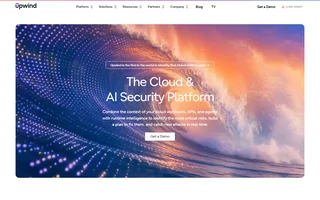 Upwind Homepage With The Platform Headline