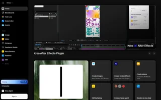 Krea Home Screen With The Tools Sidebar
