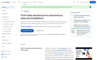 Bigquery Product Page With Google Cloud Nav