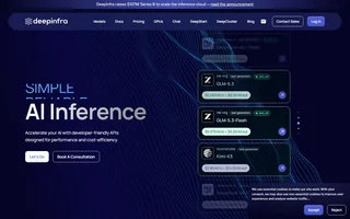 Deepinfra Homepage With Model Prices
