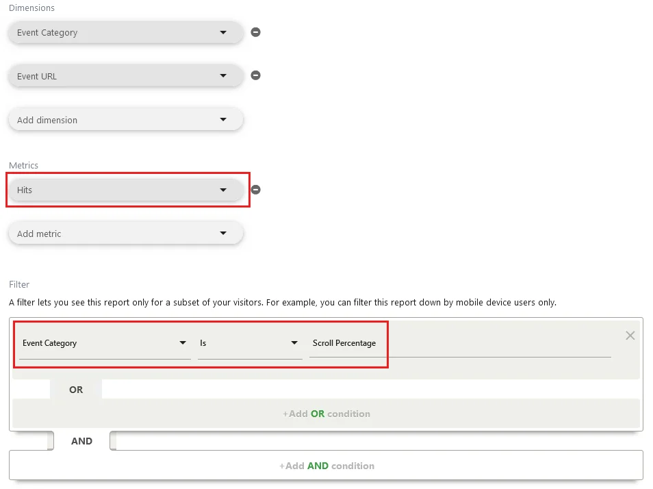 Custom Report With The Hits Metric