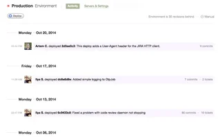 Environment Deployment Activity Log