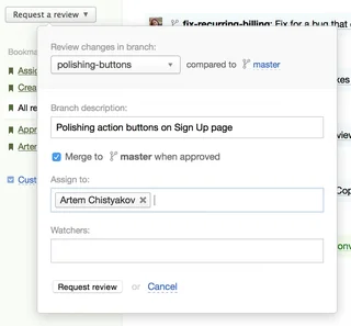 Request A Code Review Form