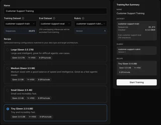 Fine Tuning Form With Base Model Options