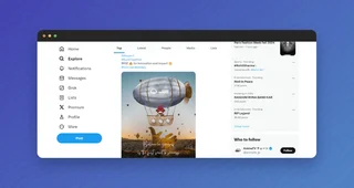 Social Post Creation With Sidebar Navigation