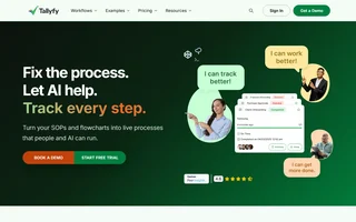 Tallyfy Homepage With The Client Onboarding Card