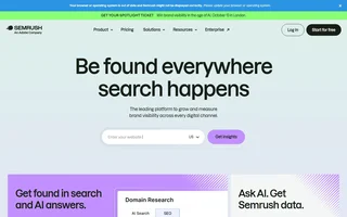 Semrush Homepage