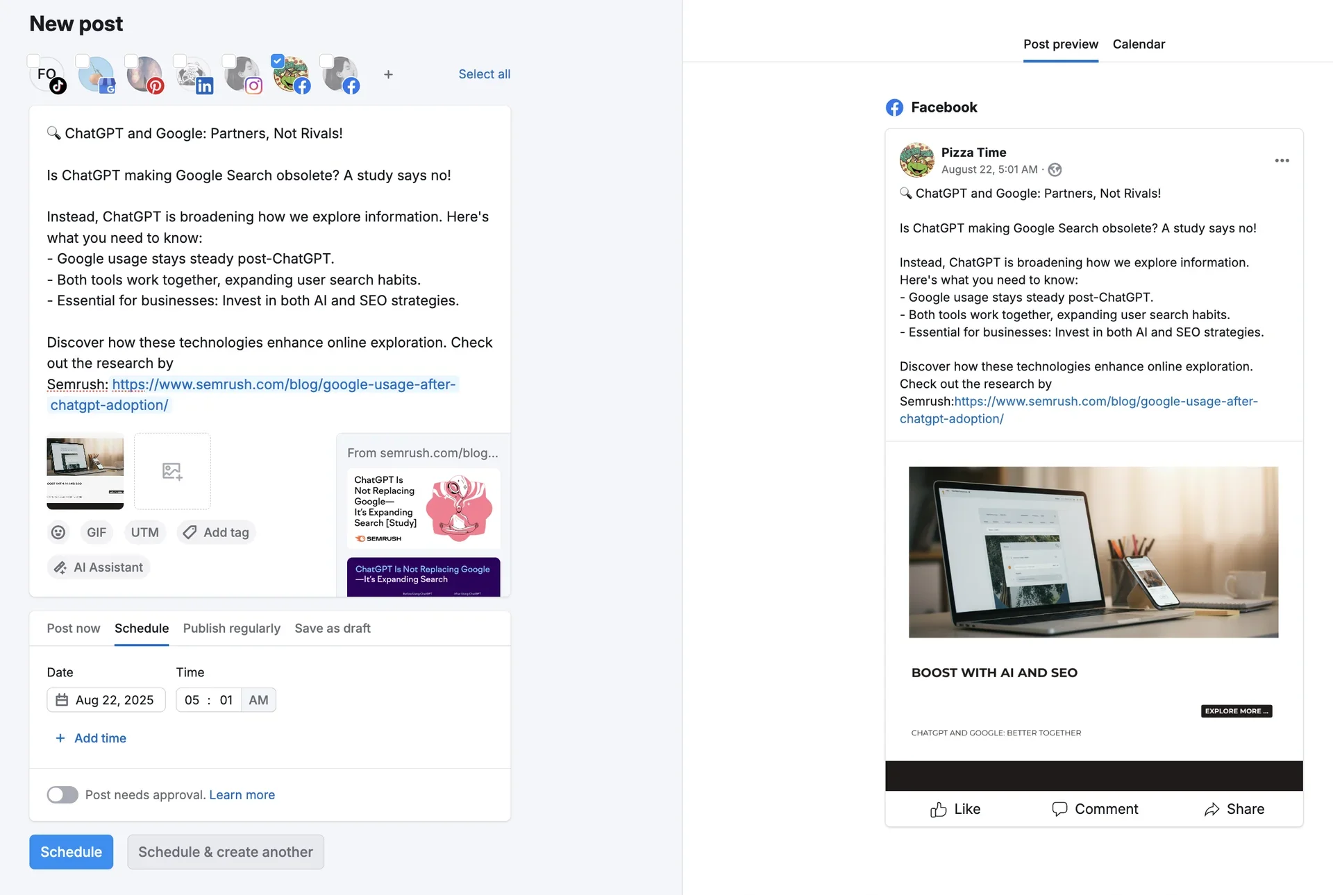 Social Poster Post Editor